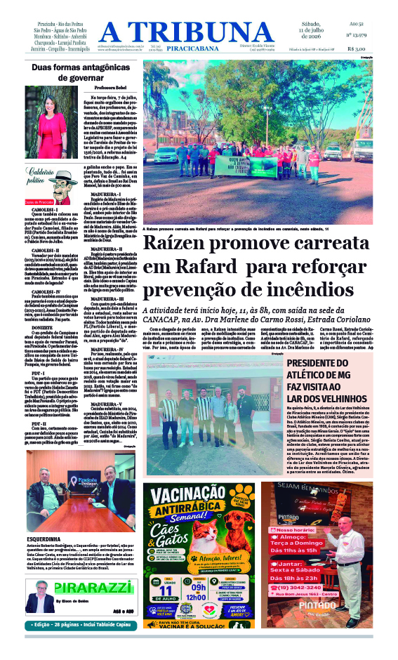 A Tribuna Piracicabana – Edicao 13979 - 20 páginas – sábado 11-07-26-compactado-1