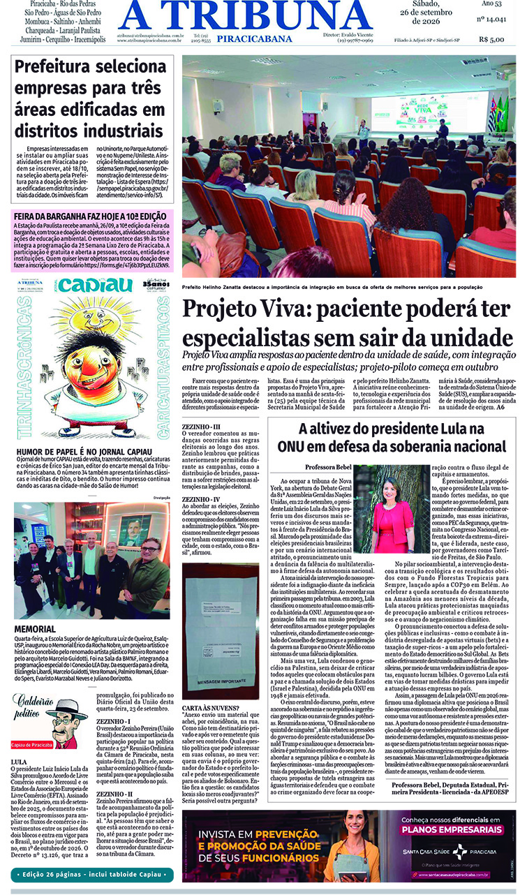 A Tribuna Piracicabana – Edição 14041 -18 páginas – sabado 26-09-26-compactado-1