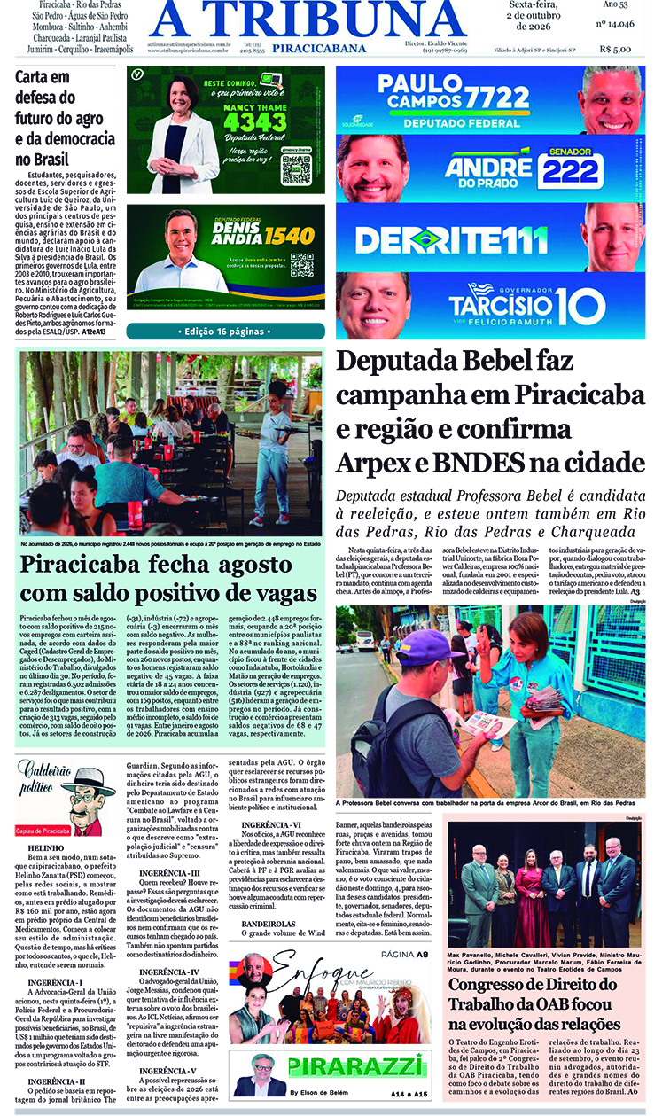 A Tribuna Piracicabana – Edição 14046 -16 páginas – sexta-feira 02-10-26-compactado-1