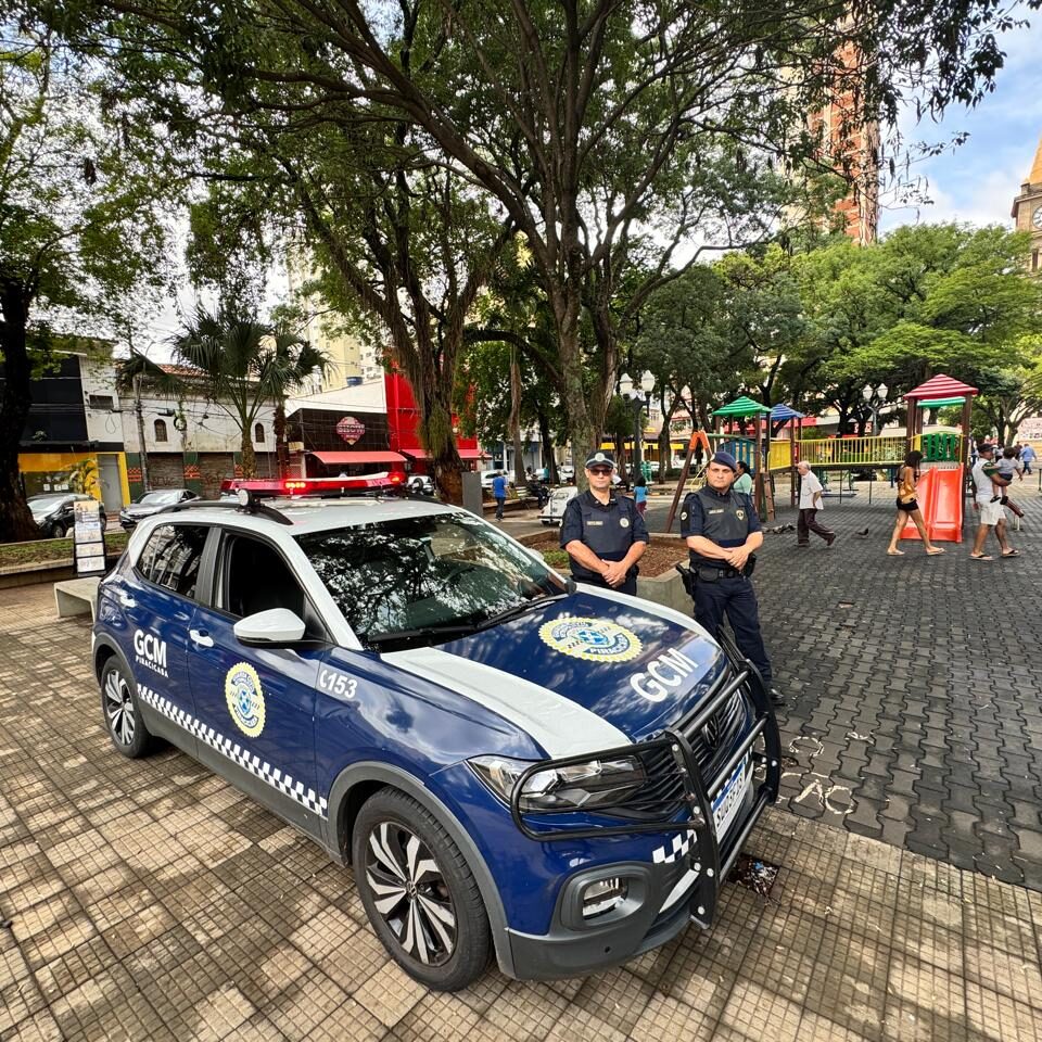 Com a presença permanente da GCM, os comerciantes  da praça relatam melhora na segurança. CRÉDITO: Divulgação