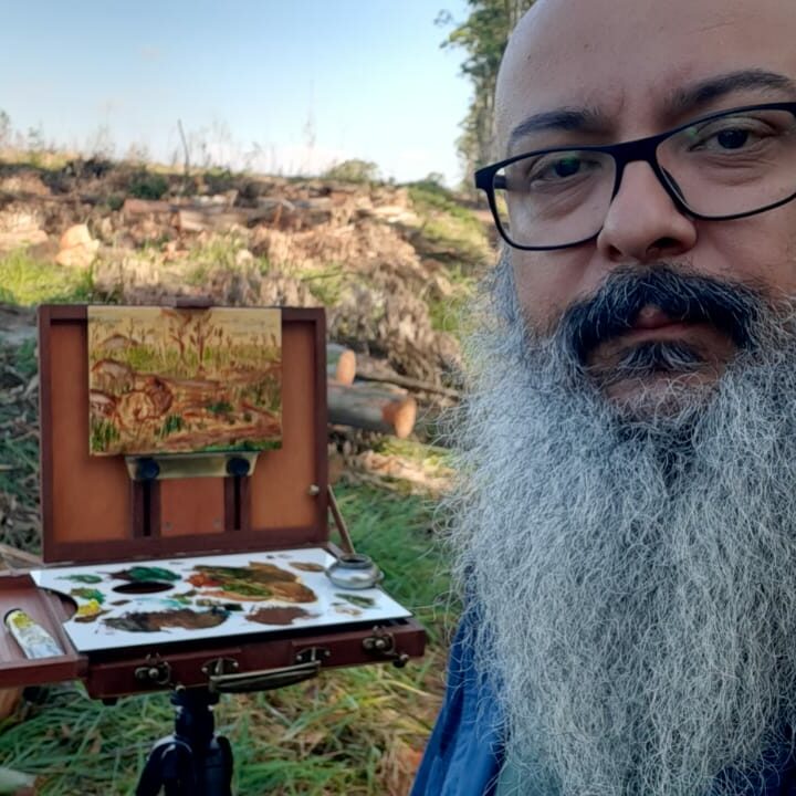 08-12-23-Exposição (Povoador)-1 André Camargo pinta diferentes temas em óleo sobre tela