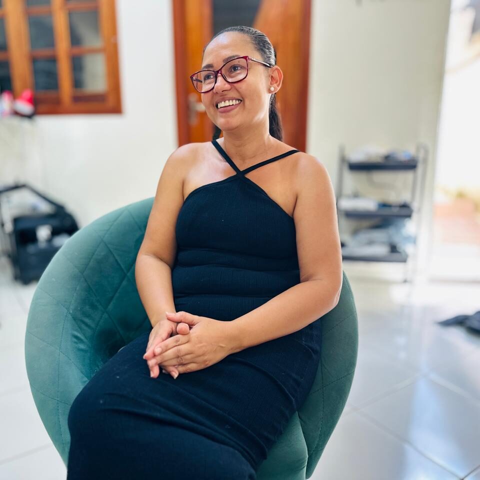 Gislene dos Santos comemora os benefícios percebidos ao parar de fumar. CRÉDITO: Divulgação