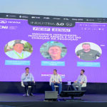 Engenheiros da Caterpillar de Piracicaba durante painel na São Paulo Innovation Week. CRÉDITO: Divulgação