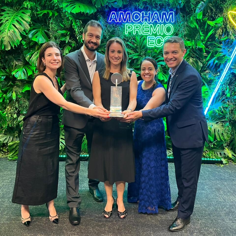 Prêmio Eco Amcham recebido pela ArcelorMittal. CRÉDITO: Divulgação|