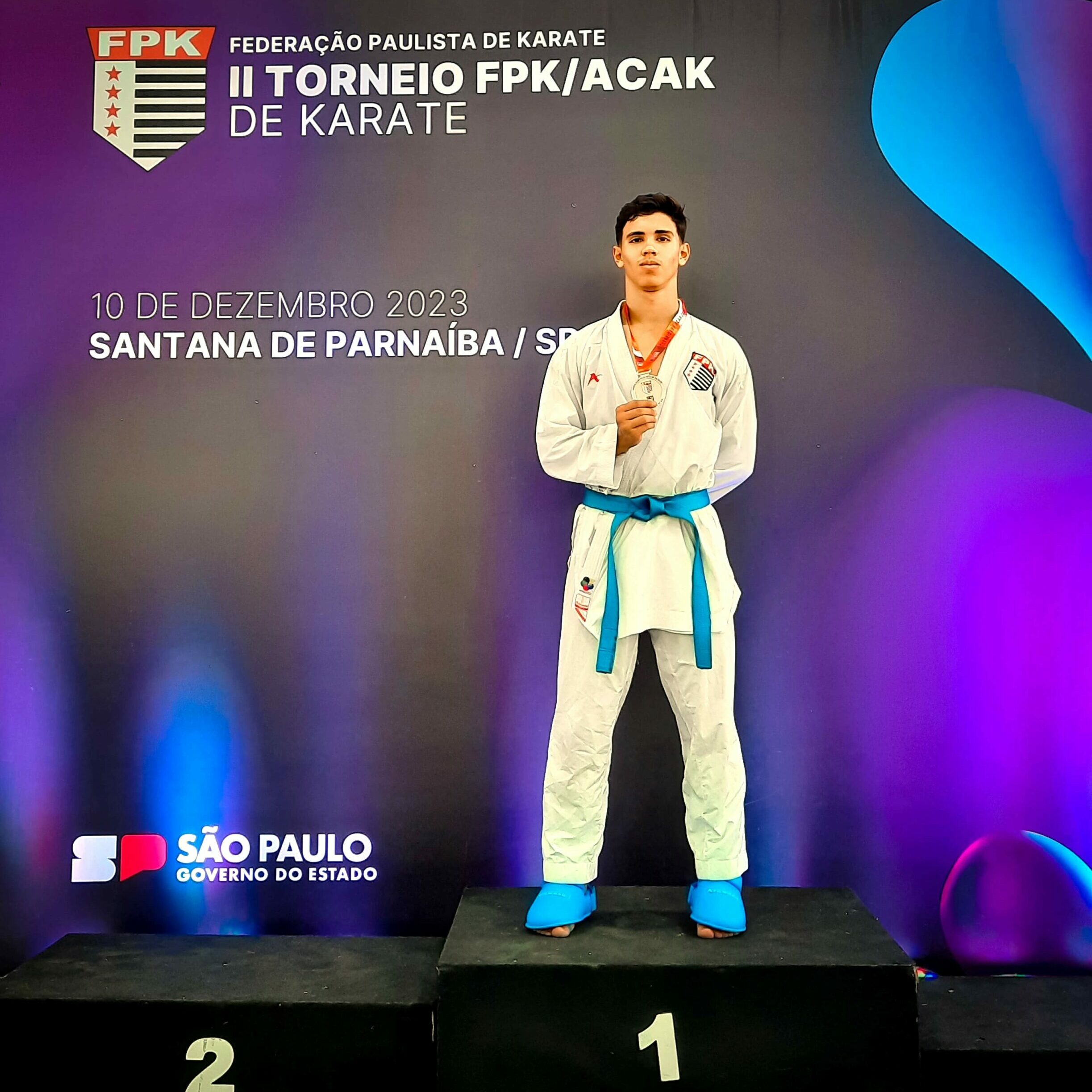 Cauã Souza, de 16 anos, sagrou-se campeão na categoria -76 kg júnior