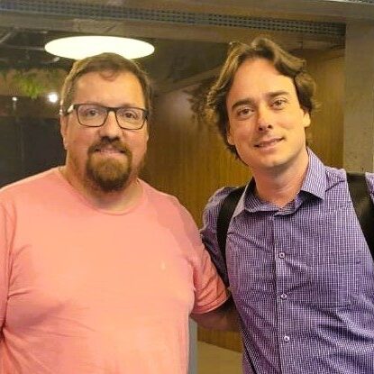 Lucas Passos de Lima (diretor SindBan) e Pedro Tourinho (médico e palestrante)