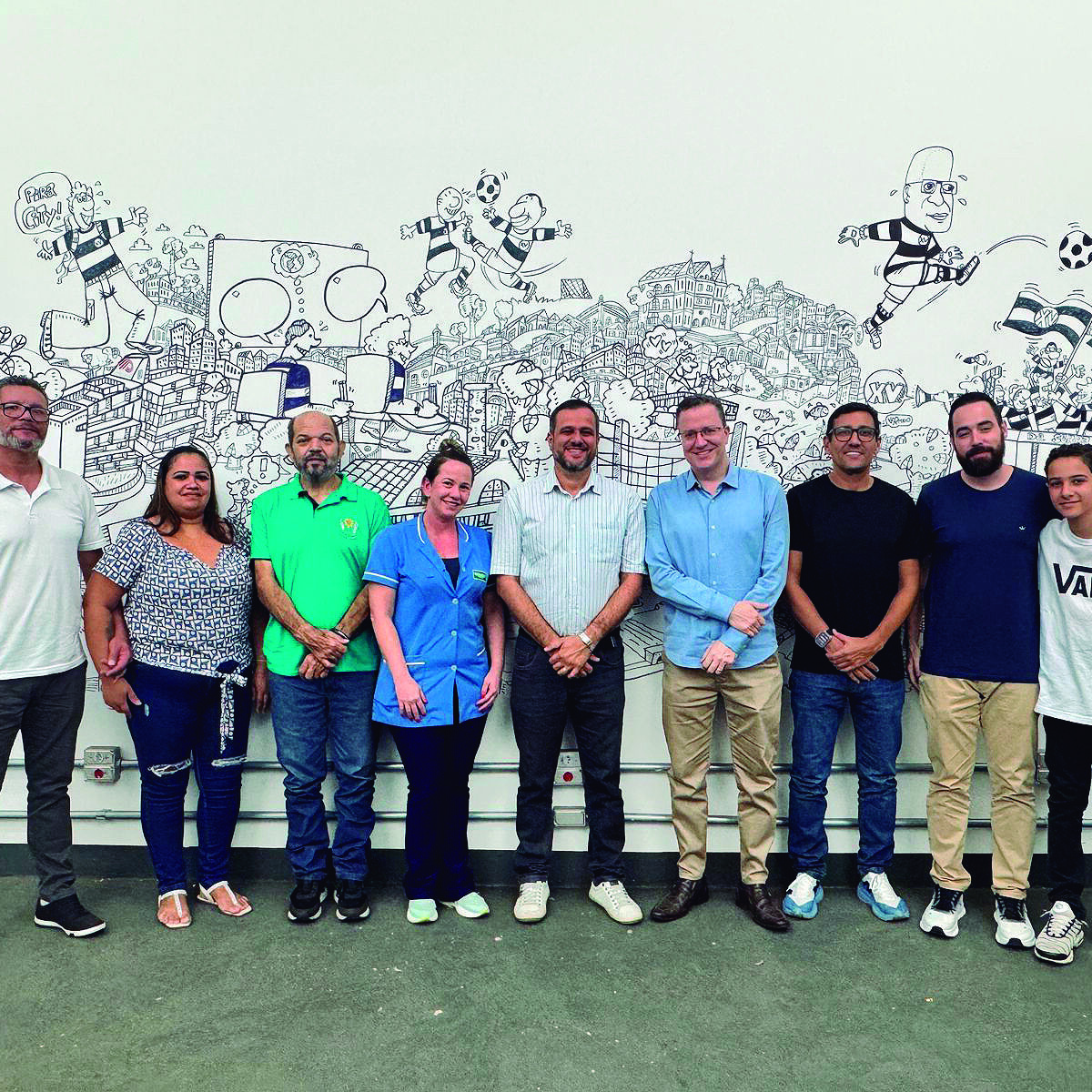 Participantes da reunião na sede do XV de Piracicaba. CRÉDITO: Divulgação