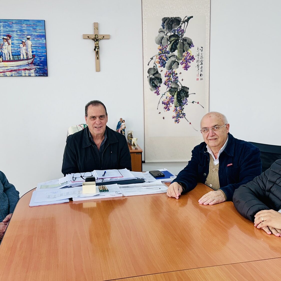 Nelson Torres, prefeito Helinho Zanatta, Evaldo Vicente e Francisco Duarte