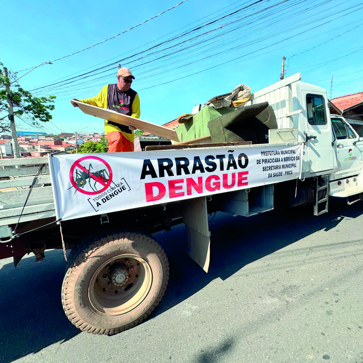 Trabalho é realizado pelas Equipes do Plano Municipal de Combate ao Aedes. CRÉDITO: Divulgação