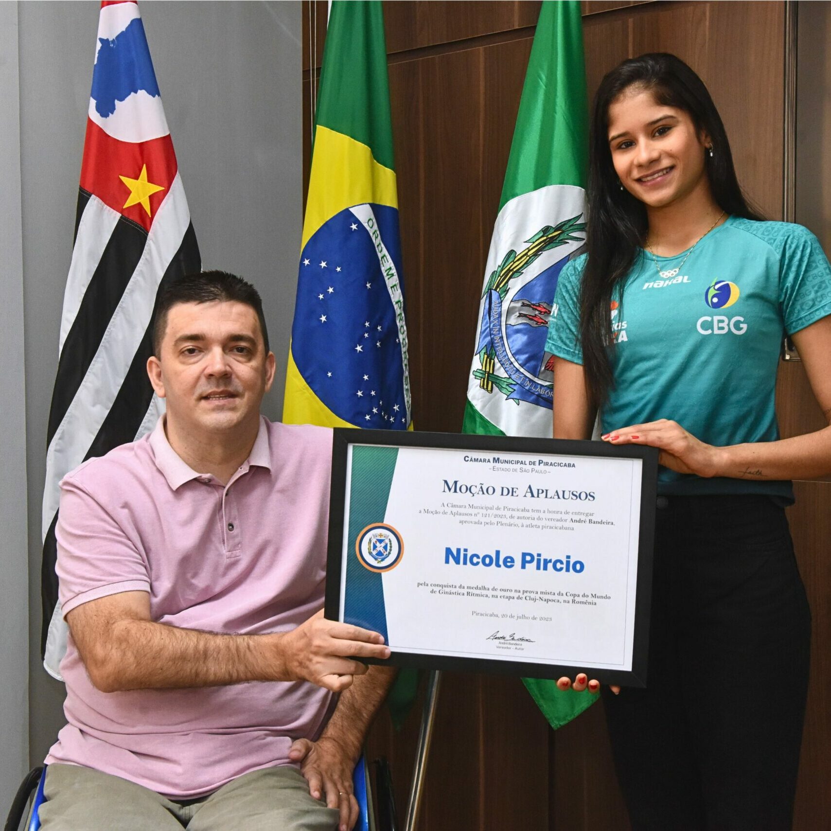 30-08-23-Ginasta (Moção)-1 Atleta da ginástica rítimica tem representado Piracicaba nas competições pelo mundo. CRÉDITO: Samuca Miazaki