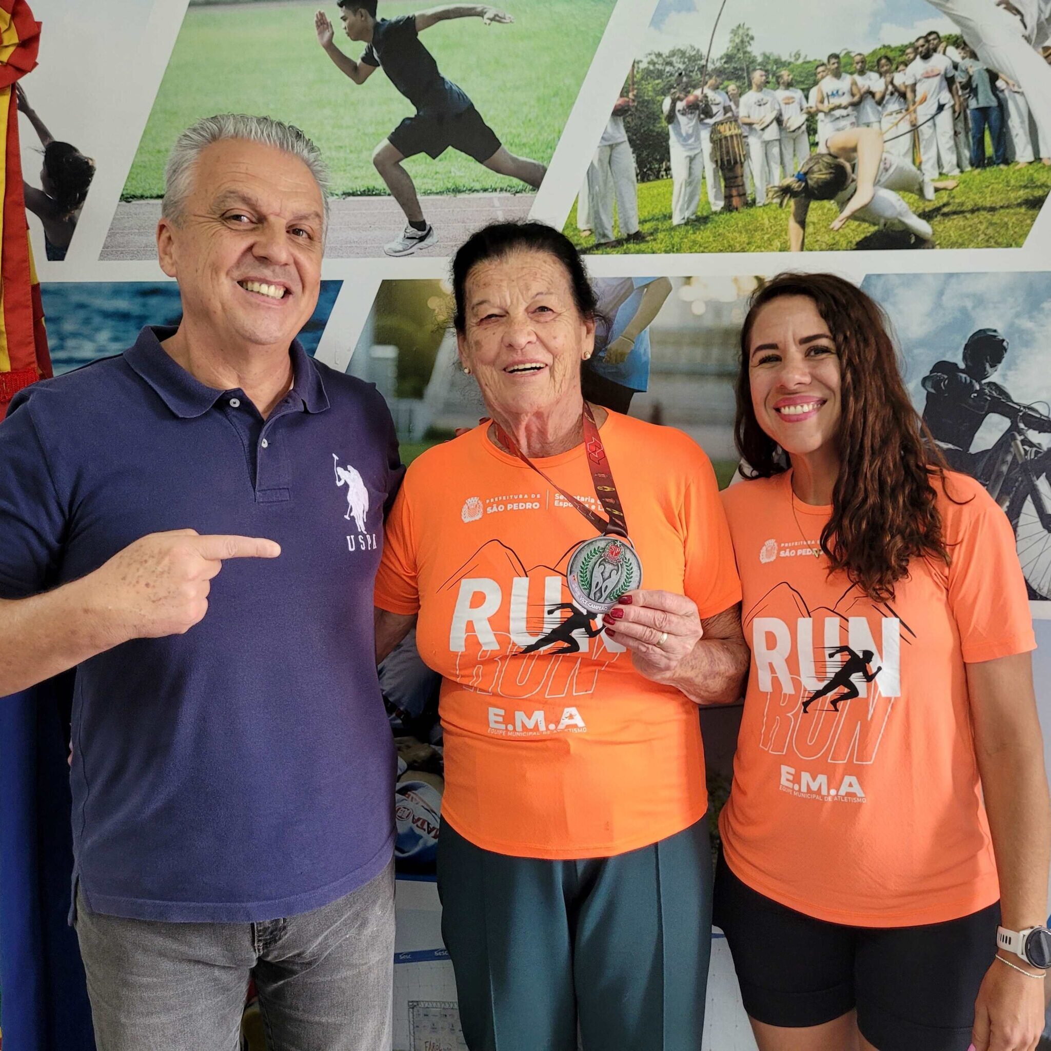 Pasquina Bissoli, de 85 anos, conquistou o 2º lugar no arremesso de peso - foto: Daniella Oliveira