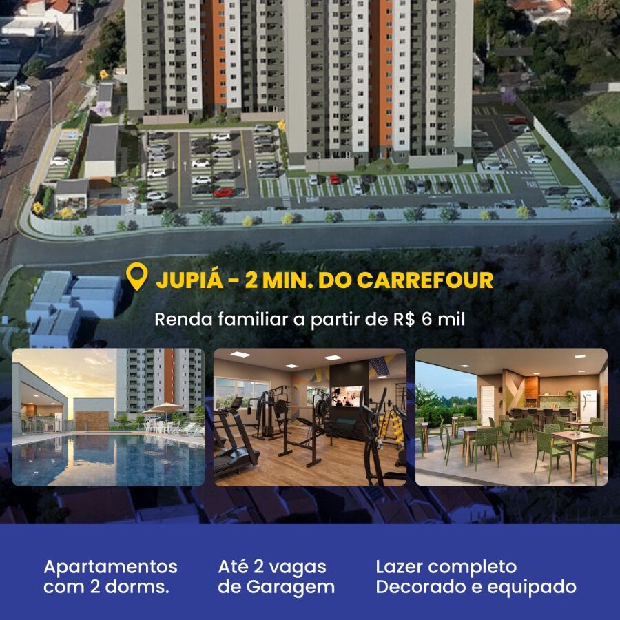 Novo empreendimento imobiliário será no Bairro Jupiá. Crédito: Divulgação
